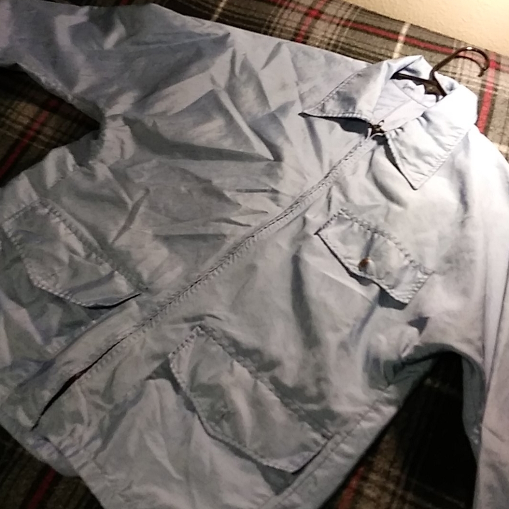 Baby BLUE MENS LARGE windbreaker jacket